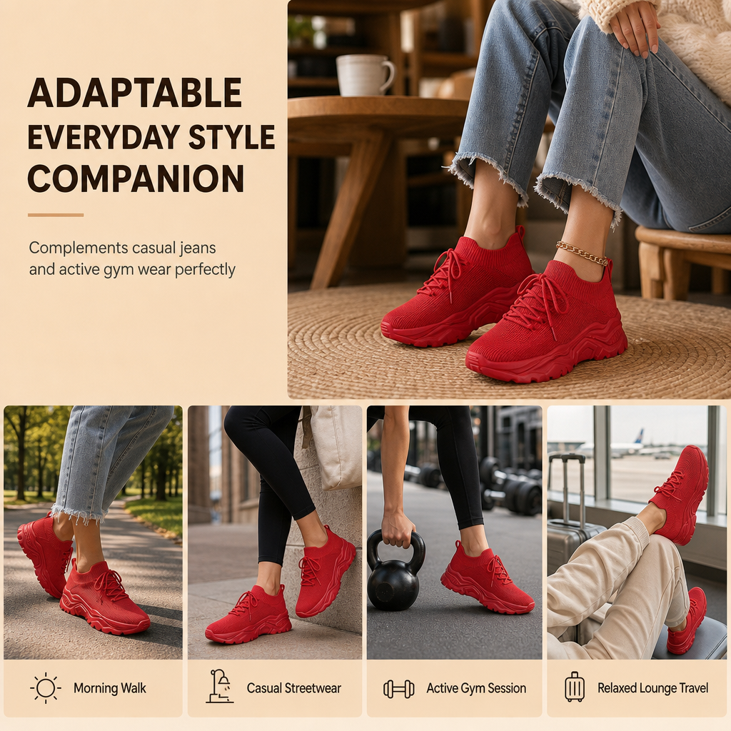 👟 Slip On & Go, All-Day Ease | Women's Breathable Cushioned Sneakers