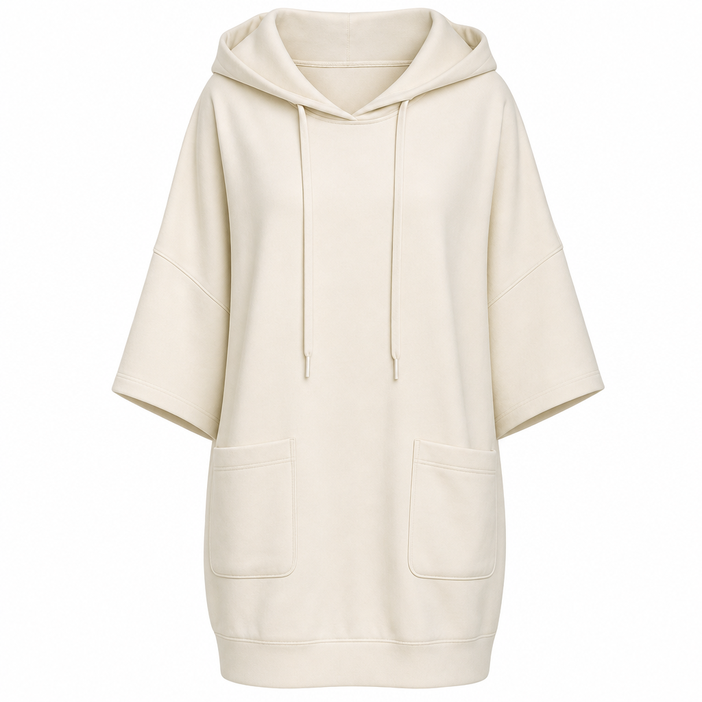 ☁️ Relaxed Comfort | Women's Oversized Hooded Knit Sweatshirt with Deep Pockets