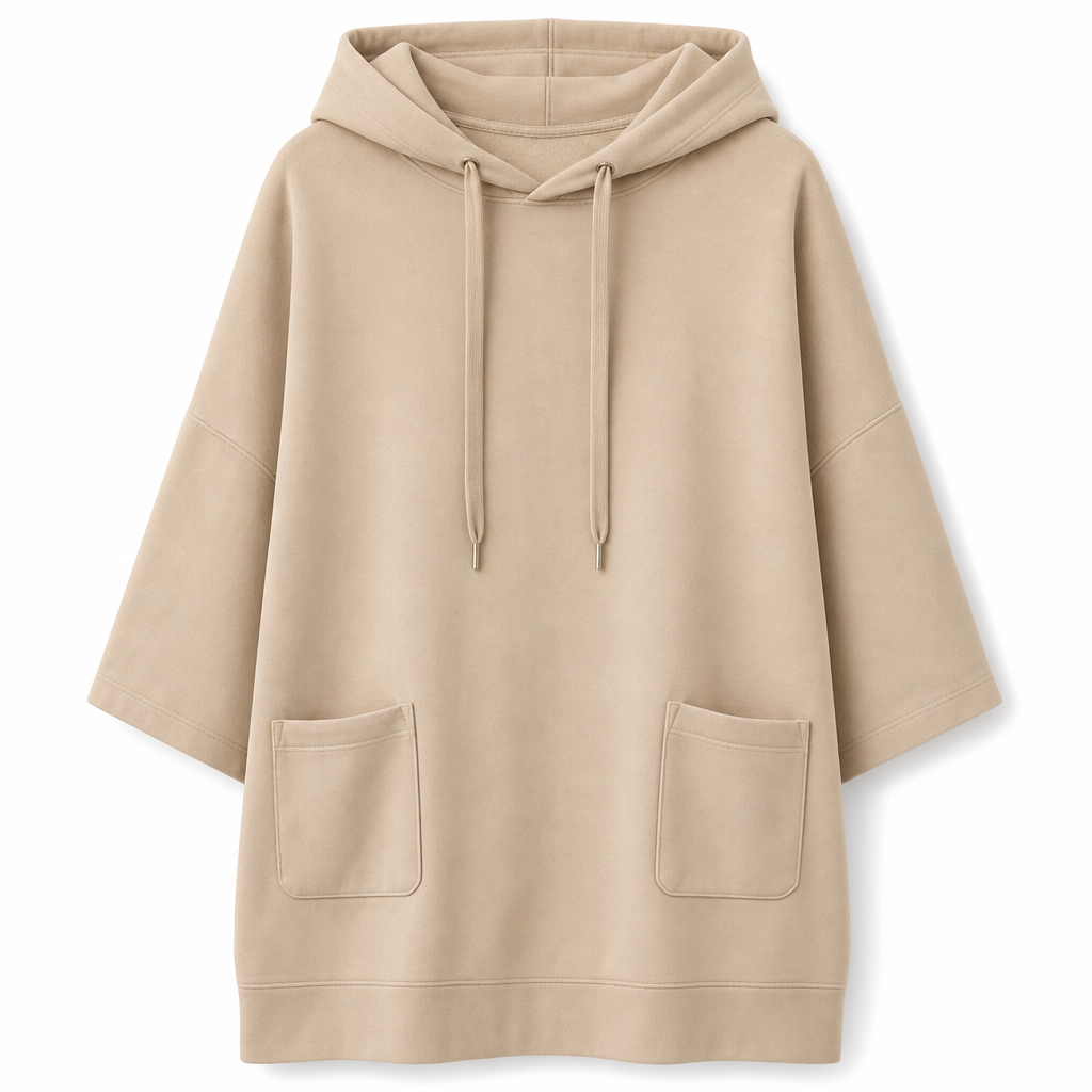 ☁️ Relaxed Comfort | Women's Oversized Hooded Knit Sweatshirt with Deep Pockets