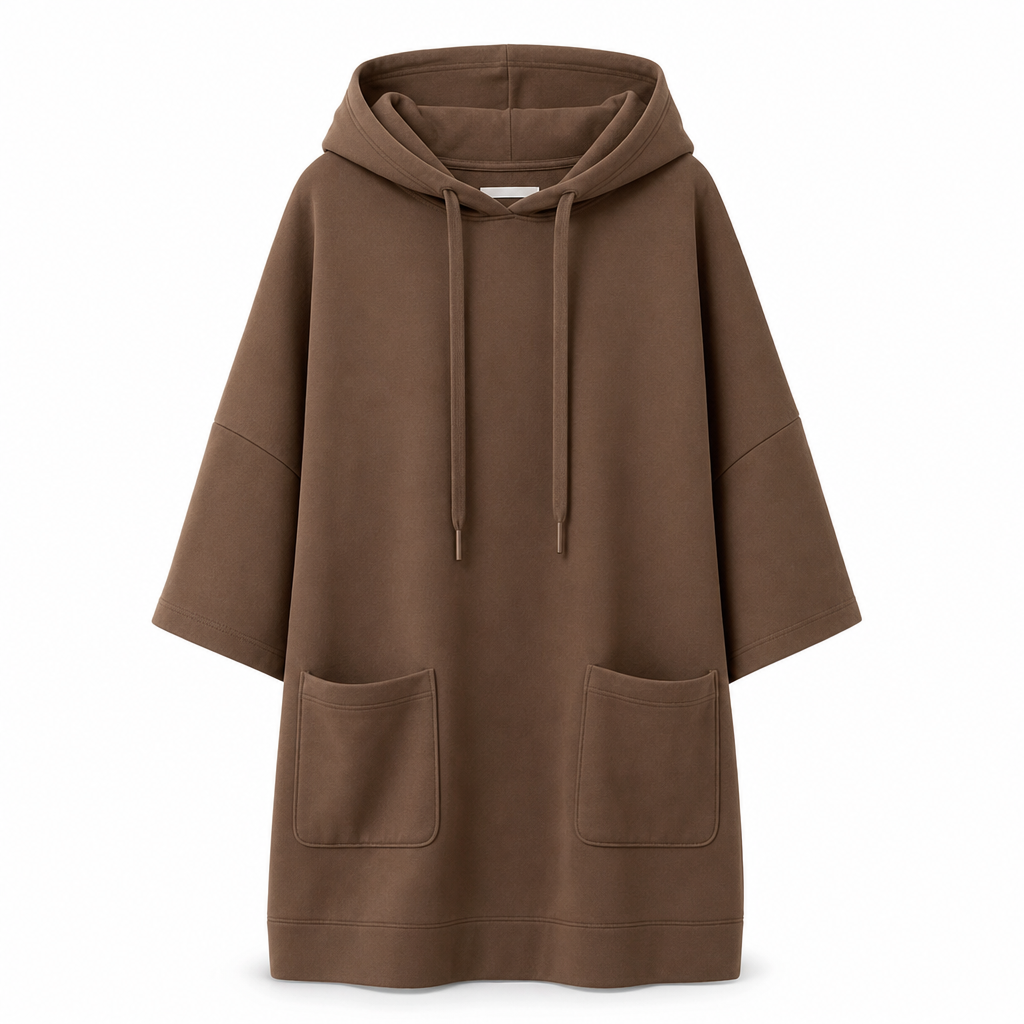 ☁️ Relaxed Comfort | Women's Oversized Hooded Knit Sweatshirt with Deep Pockets
