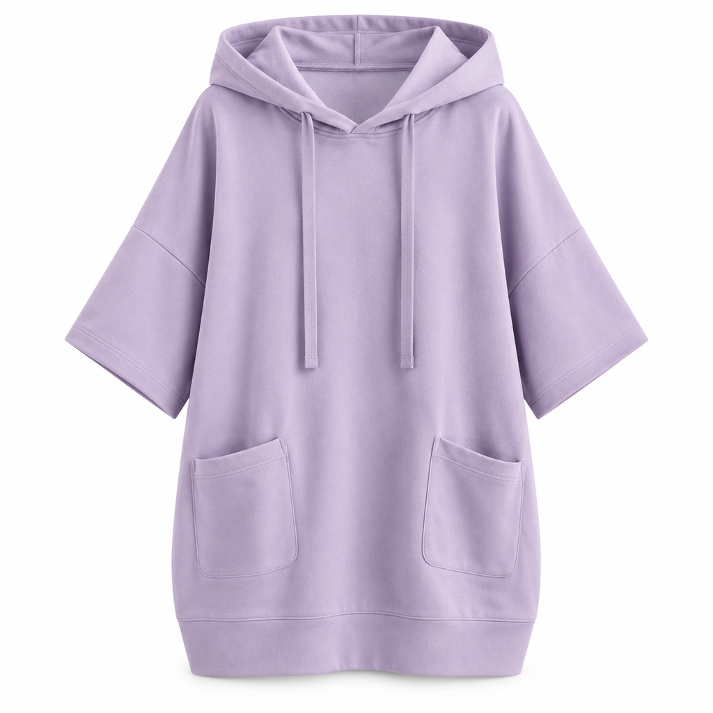 ☁️ Relaxed Comfort | Women's Oversized Hooded Knit Sweatshirt with Deep Pockets