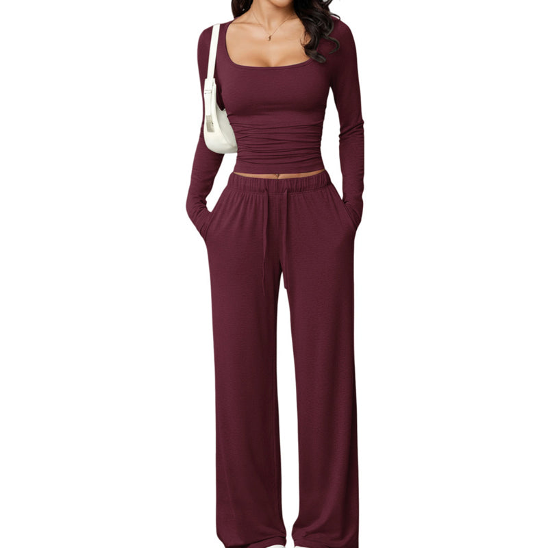 👗✨Women's Square-Neck Top & Wide-Leg Pants Set✨𝘉𝘶𝘺 𝘢𝘯𝘺 2 𝘢𝘯𝘥 𝘨𝘦𝘵 𝘢𝘯 𝘦𝘹𝘵𝘳𝘢 8% 𝘥𝘪𝘴𝘤𝘰𝘶𝘯𝘵