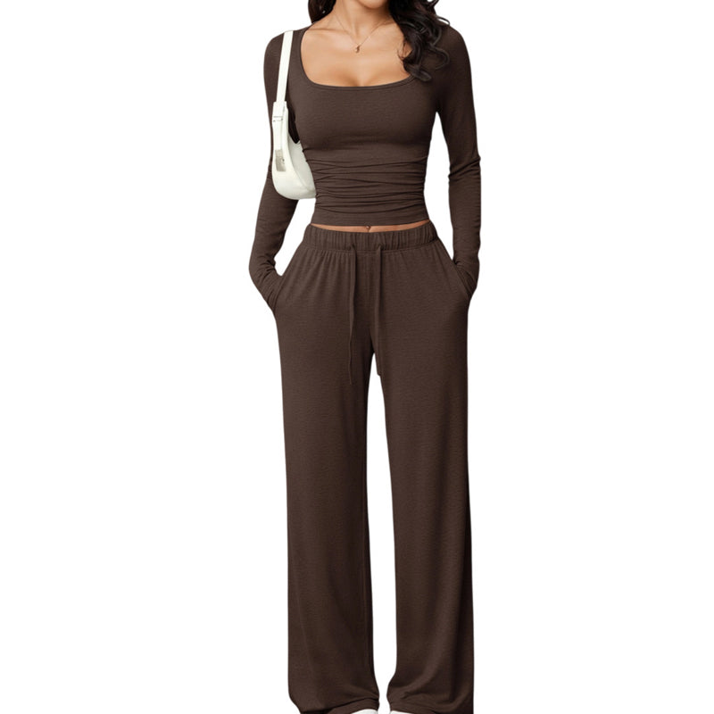 👗✨Women's Square-Neck Top & Wide-Leg Pants Set✨𝘉𝘶𝘺 𝘢𝘯𝘺 2 𝘢𝘯𝘥 𝘨𝘦𝘵 𝘢𝘯 𝘦𝘹𝘵𝘳𝘢 8% 𝘥𝘪𝘴𝘤𝘰𝘶𝘯𝘵