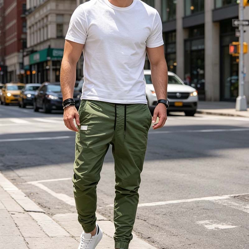 Men's Casual Drawstring Jogger Pants