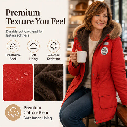 Women's Warm-Lined Hooded Parka Jacket
