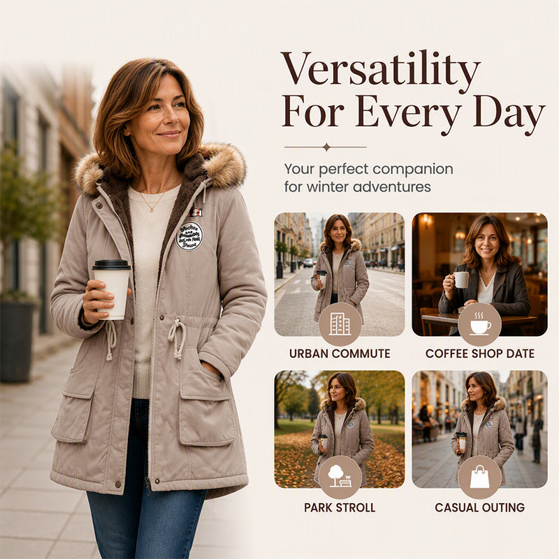Women's Warm-Lined Hooded Parka Jacket