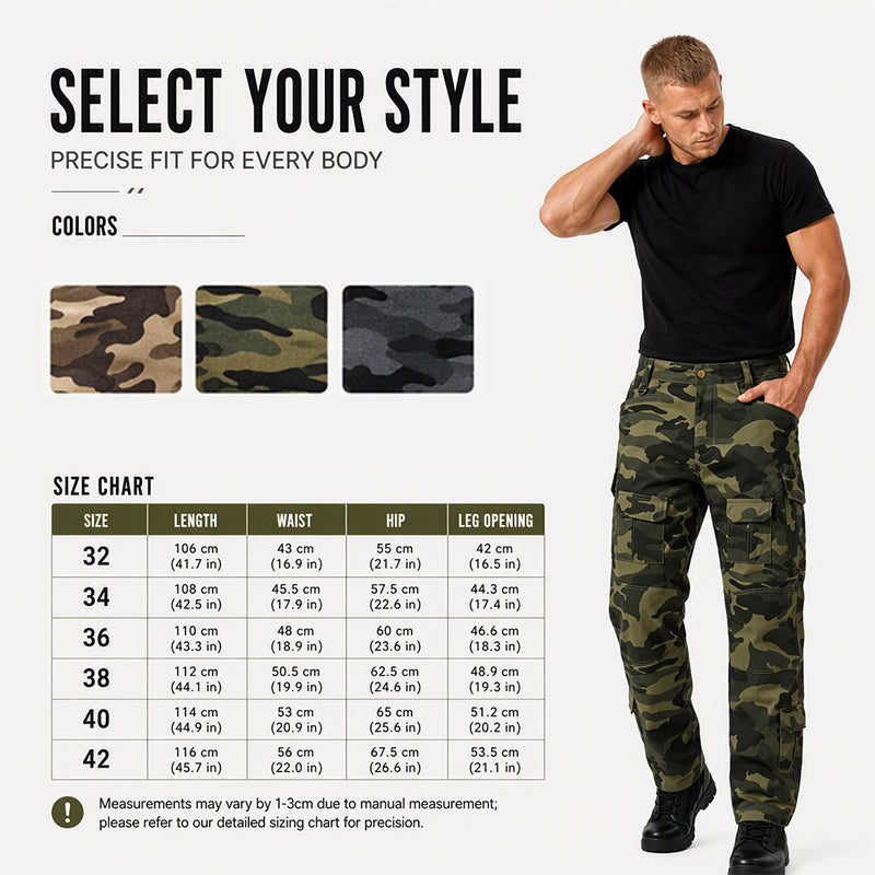 Men's Multi-Pocket Camouflage Cargo Pants