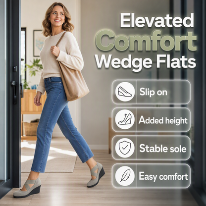 Women's Wedge Flats Slip On Comfort Shoes