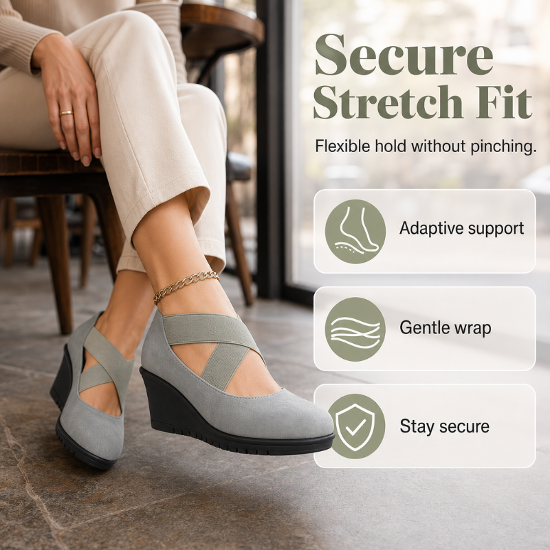 Women's Wedge Flats Slip On Comfort Shoes