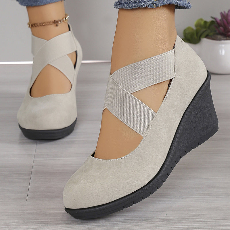 Women's Wedge Flats Slip On Comfort Shoes