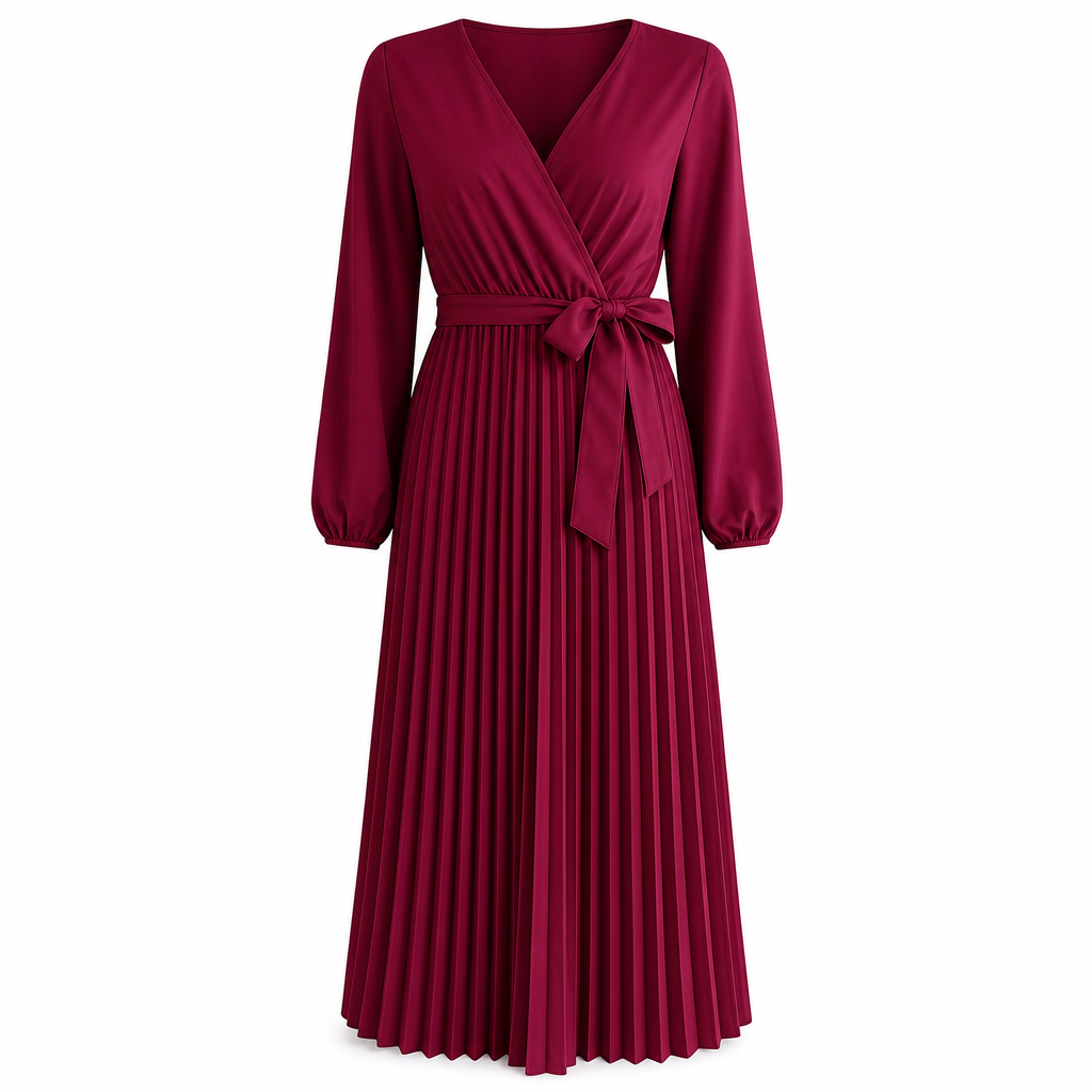 👗✨Women's Elegant Crossover V Neck Pleated Maxi Dress✨𝘉𝘶𝘺 𝘢𝘯𝘺 2 𝘢𝘯𝘥 𝘨𝘦𝘵 𝘢𝘯 𝘦𝘹𝘵𝘳𝘢 8% 𝘥𝘪𝘴𝘤𝘰𝘶𝘯𝘵