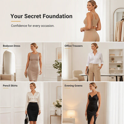 💖 Smooth & Shape | Women's High-Waisted Tummy-Control Padded Shapewear Shorts