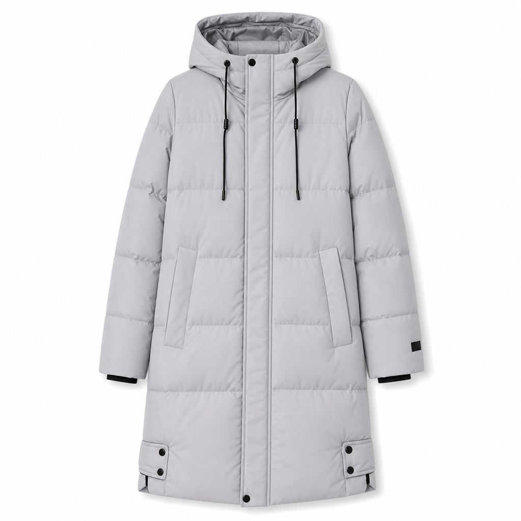 Men's Casual Mid-Length Padded Winter Thickened Warm Outerwear Coat Plus Size