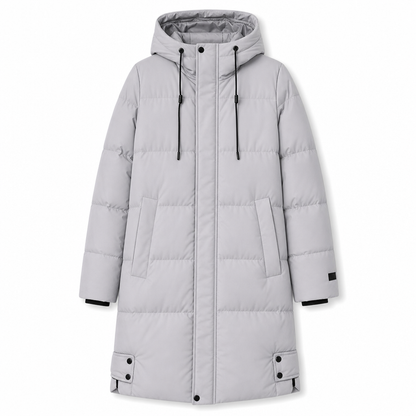 Men's Casual Mid-Length Padded Winter Thickened Warm Outerwear Coat Plus Size