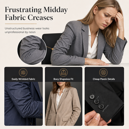 Women's Stand Collar Slim Fit Blazer