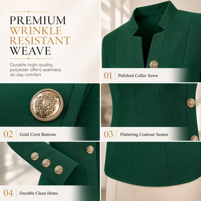 Women's Stand Collar Slim Fit Blazer