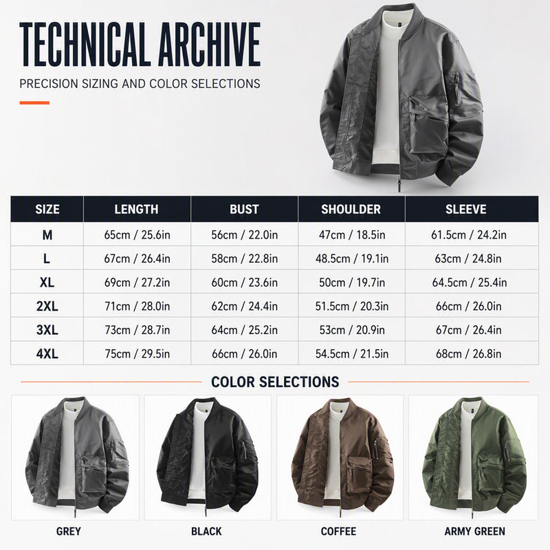 🧥 Classic Bomber, Easy Layering | Men's Utility MA-1 Jacket ⚡ Free Shipping