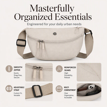 🌙 Minimalist Style, Everyday Ease | Half-Moon Crossbody Bag
