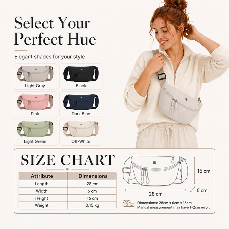 🌙 Minimalist Style, Everyday Ease | Half-Moon Crossbody Bag