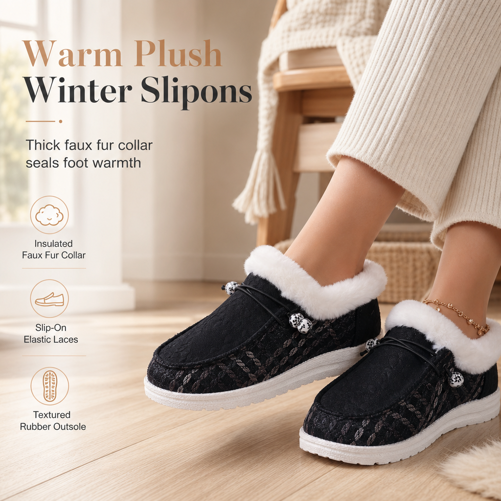 Women's Warm Plush Cotton Shoes