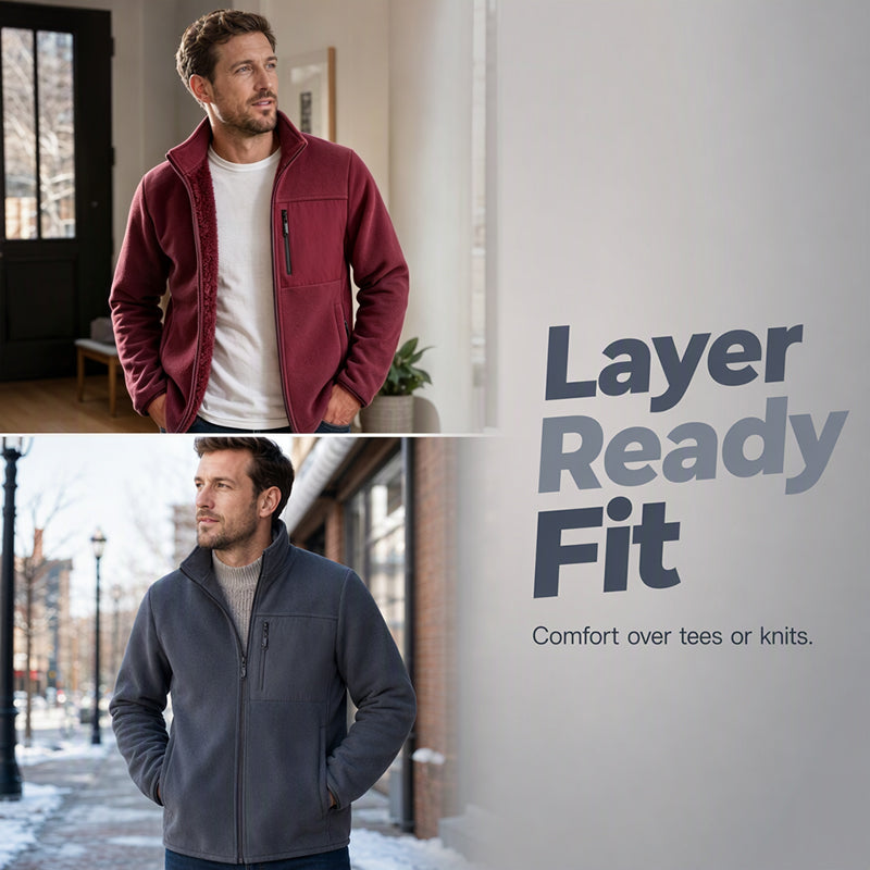 🧥 Heavyweight Warmth, Clean Stand-Collar Style | Unisex Full-Zip Jacket ⚡ Free Shipping