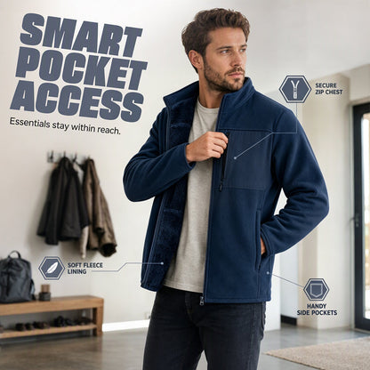 🧥 Heavyweight Warmth, Clean Stand-Collar Style | Unisex Full-Zip Jacket ⚡ Free Shipping