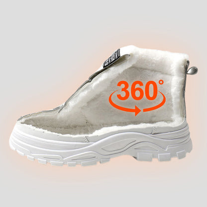 Women's Waterproof Lace-Up Warm Ankle Boots