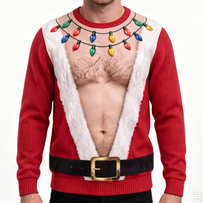 Men's Funny Christmas 3D Printed Muscle Sweatshirt