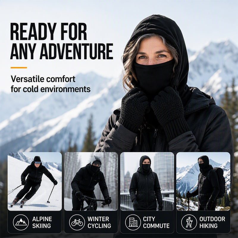Balaclava Hood with Touchscreen Gloves & Socks Set