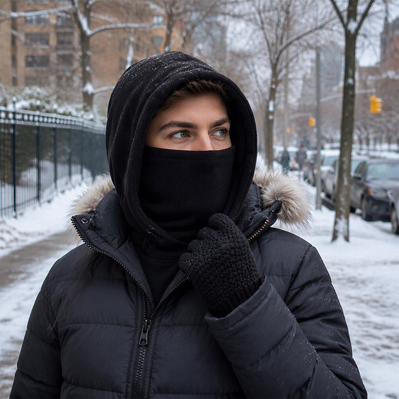 Balaclava Hood with Touchscreen Gloves & Socks Set