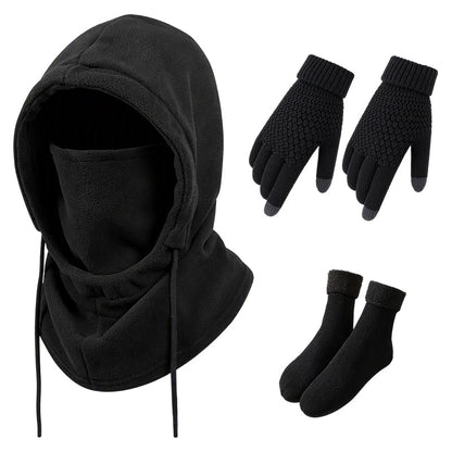Balaclava Hood with Touchscreen Gloves & Socks Set