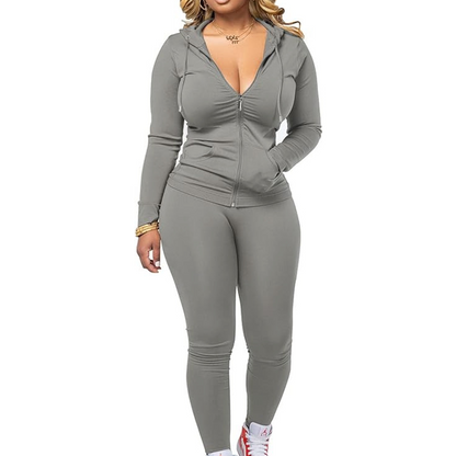 ✨ Denim Look, Softer Feel | Women's Faux-Denim Patchwork Top & Wide-Leg Pants Set