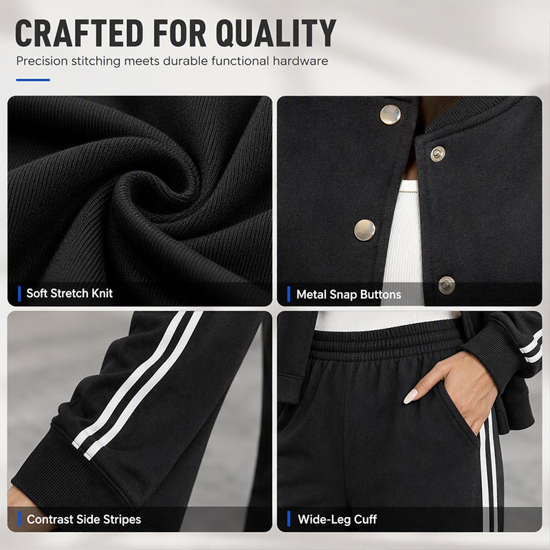 Women's Stripe Sporty Loungewear Set