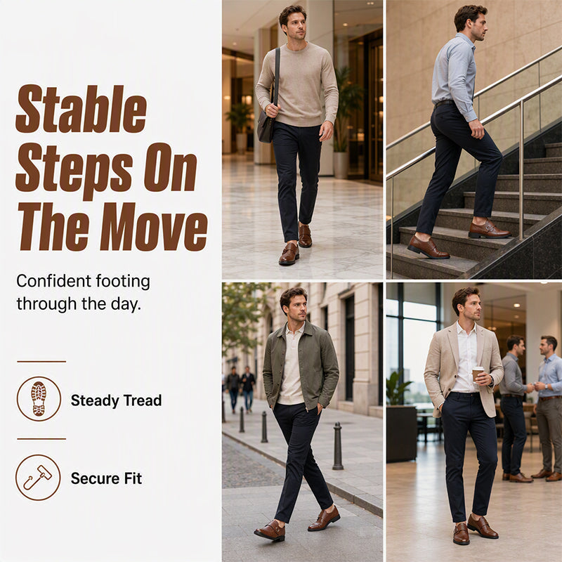 👞 Quick Strap Fit, Polished Everyday Style | Men's Versatile Dress Shoes