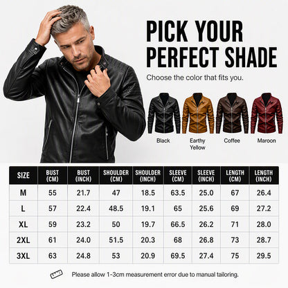 🧥 Sleek Leather-Look, Sharper Slim Fit | Men's PU Jacket ⚡ Free Shipping