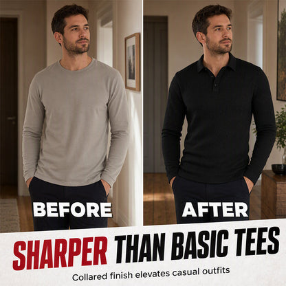 ⏳ Limited Time 50% Off! 💥Men's Textured Long Sleeve Lightweight Sweatshirt