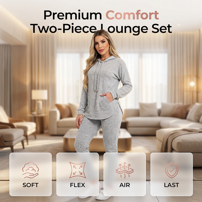 Women's Solid Color 2-Piece Casual Tracksuit Set