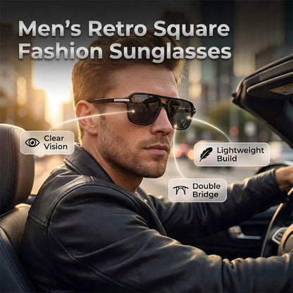 Men's Retro Square Fashion Sunglasses
