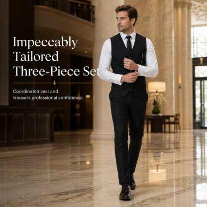 Men's Slim Fit 3-Piece Formal Suit Set
