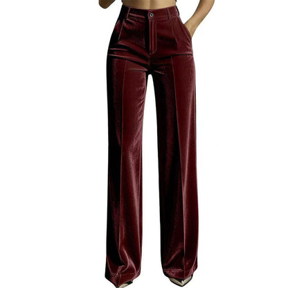 Women's High Waist Casual Drapey Wide Leg Pants