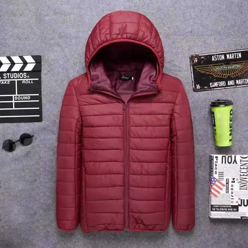 Men's Warm Quilted Hooded Puffer Jacket