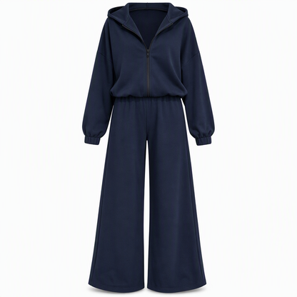 ✨ Cozy Made Polished | Women’s Cropped Hooded Knit & Wide-Leg Pants 2-Piece Set