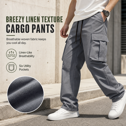 👖 Lightweight Feel, Utility Pockets | Men's Drawstring Cargo Pants