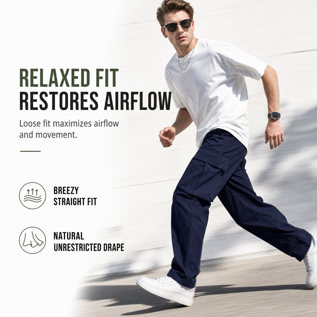 👖 Lightweight Feel, Utility Pockets | Men's Drawstring Cargo Pants