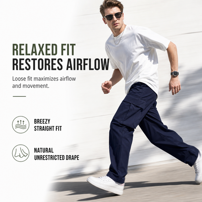 👖 Lightweight Feel, Utility Pockets | Men's Drawstring Cargo Pants