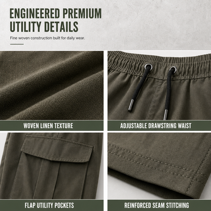 👖 Lightweight Feel, Utility Pockets | Men's Drawstring Cargo Pants
