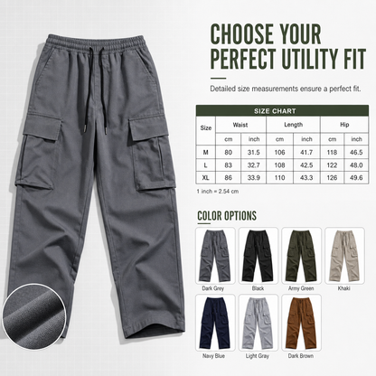👖 Lightweight Feel, Utility Pockets | Men's Drawstring Cargo Pants