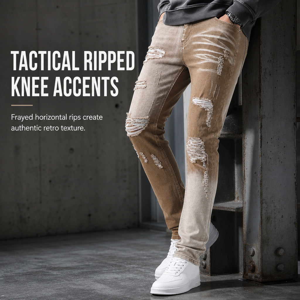 Men's Slim Fit Ripped Jeans
