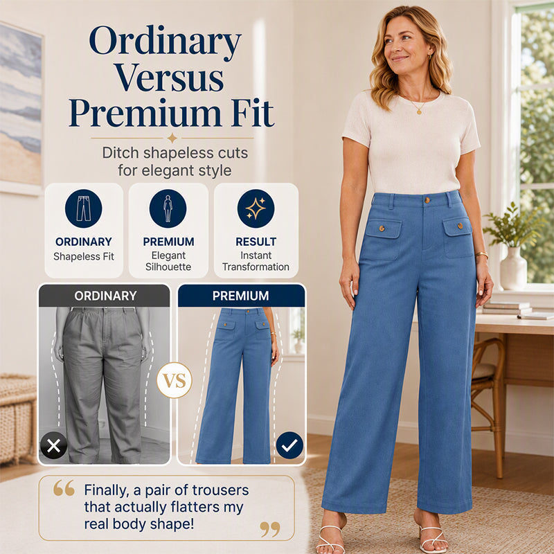 Women's High-Waisted Wide-Leg Pants
