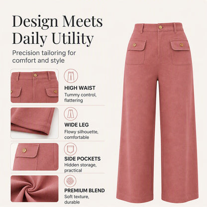 Women's High-Waisted Wide-Leg Pants